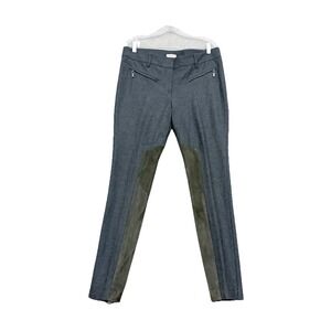 GUNEX Women's Pants Size 10 Virgin Wool Suede ITALY MADE Controllo Gray Stretch